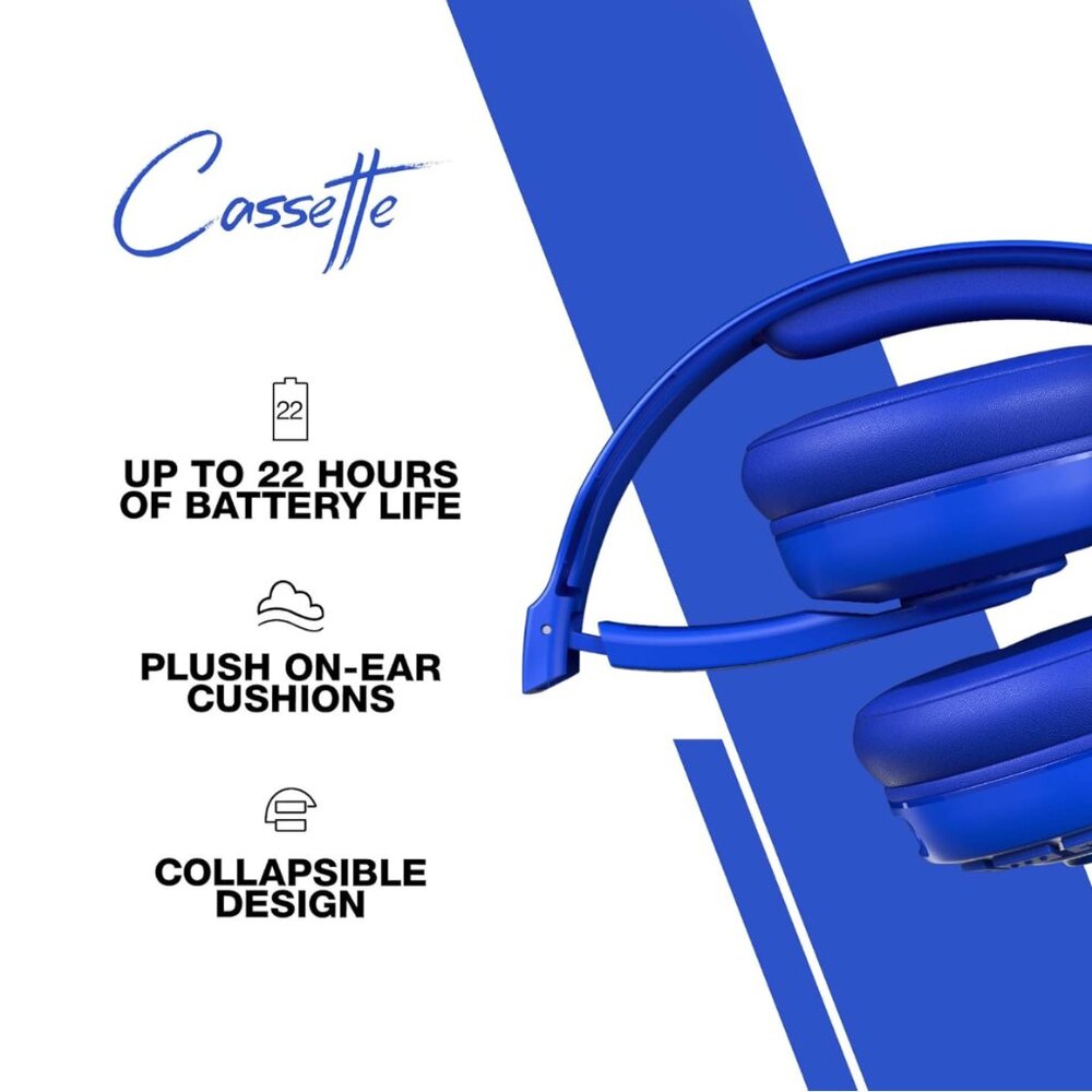 Skullcandy Cassette On-Ear Wireless Headphones, 22 Hr Battery, Microphone - Picture 3 of 8